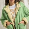 Clothing * | Especial Nice Side Reversible Quilted Jacket Kelly Green/Yellow