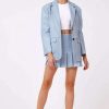 Clothing * | Especial Alex Pleather Blazer Sky