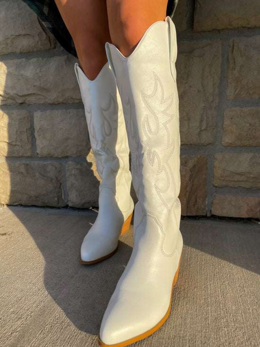 Shoes * | Unique Billini: Urson Cowboy Boot White