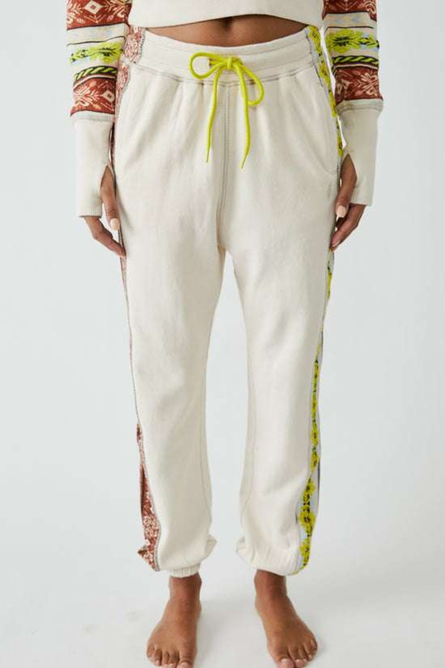 Clothing * | Especial Free People: Winter Frost Pant Neon Yellow Combo