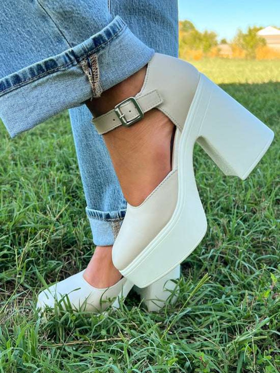 Shoes * | Diaphanous Free People: Gwen Platform Mary Jane Moonlight