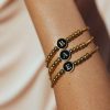 Accessories * | Diaphanous Bracha: Gold Beaded Initial Bracelet