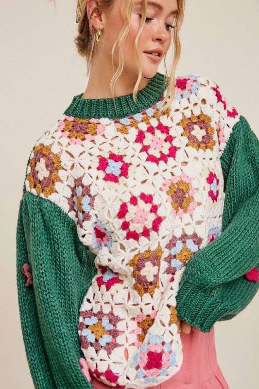 Clothing * | Exquisite Bits Of Everything Crochet Sweater