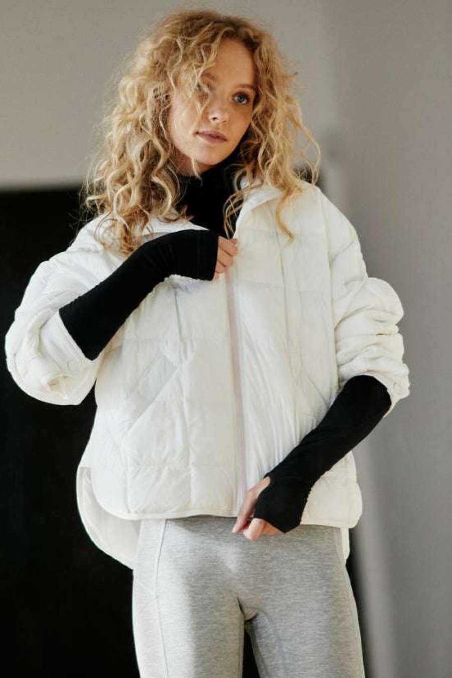 Clothing * | Fine Free People: Pippa Packable Puffer Jacket White