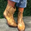 Shoes * | Comely Free People: New Frontier Western Boot Tan