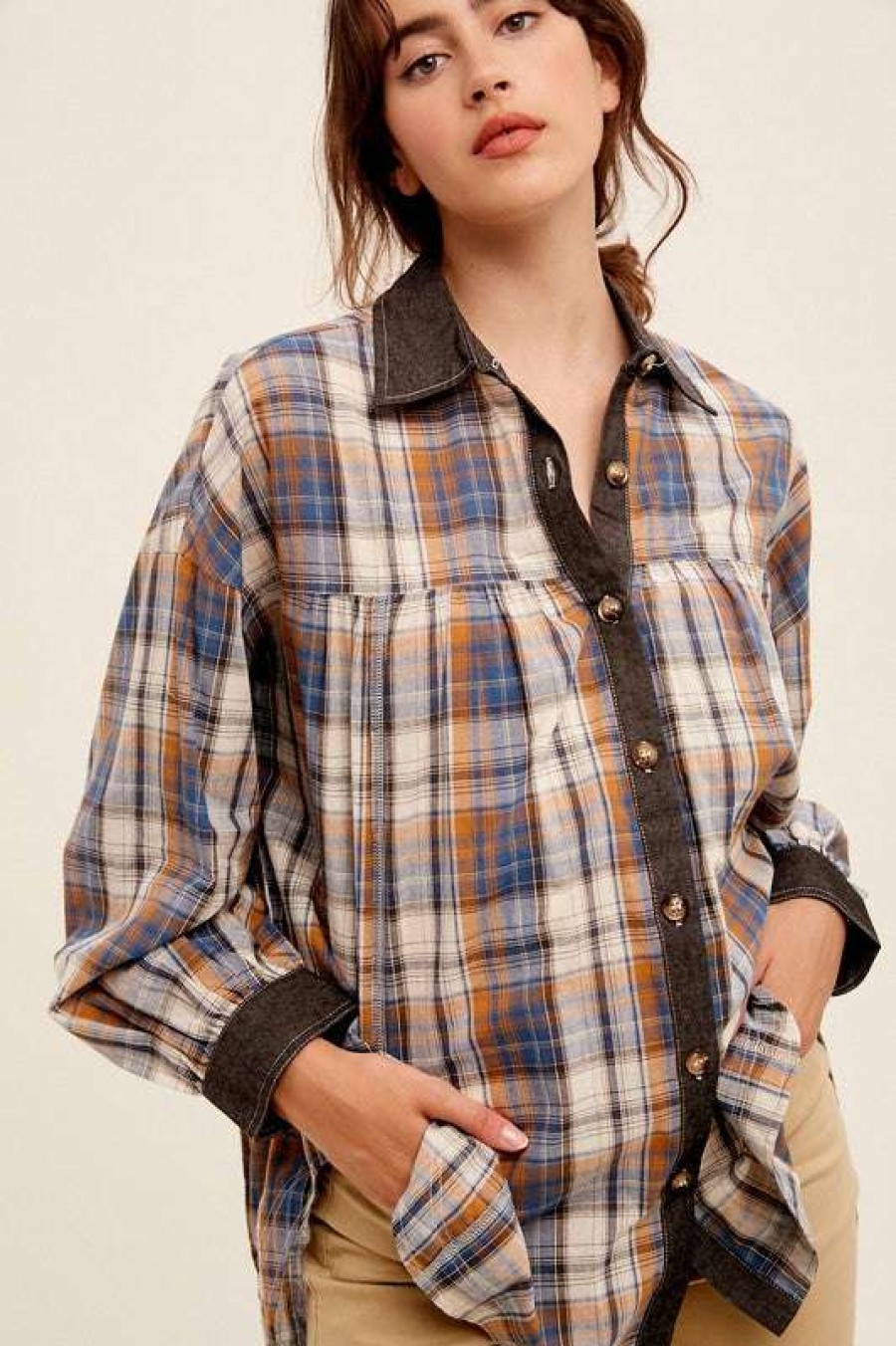 Clothing * | Exquisite Combatant Plaid Top