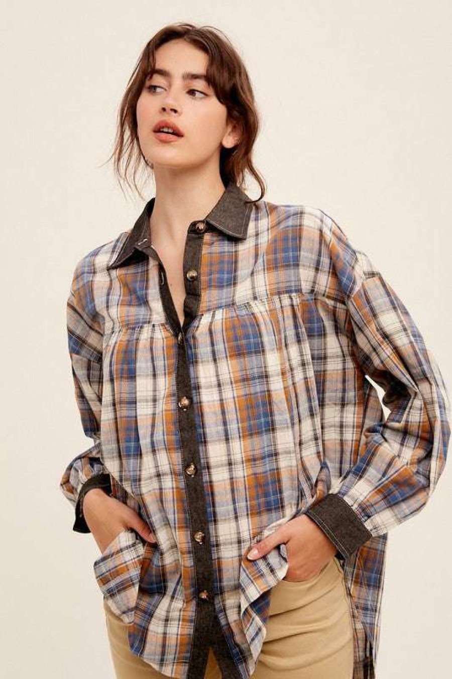 Clothing * | Exquisite Combatant Plaid Top