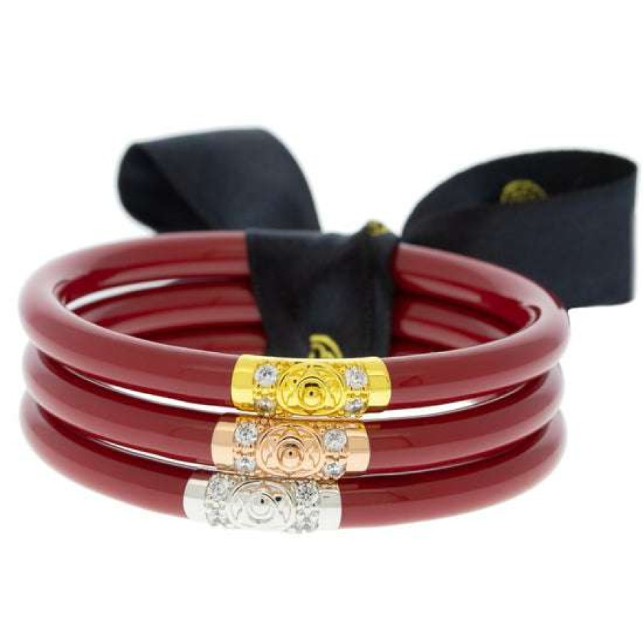 Accessories * | Fine Red Three Kings Budhagirl Bangles