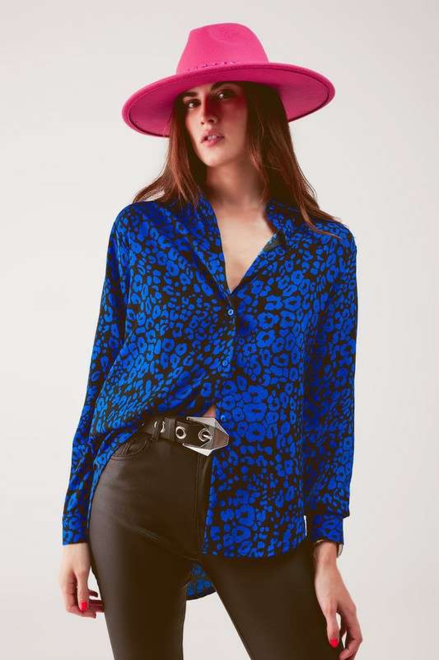 Clothing * | Comely Jungle Nights Top Blue