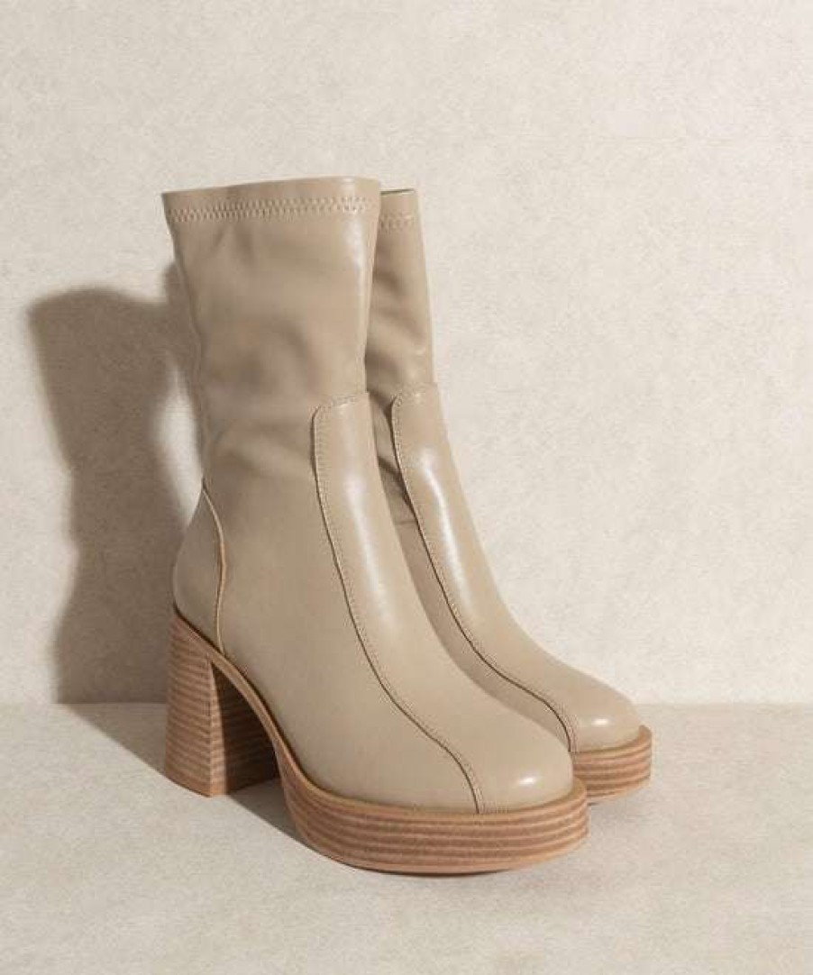 Shoes * | Latest Bf Doorbuster Josephine Platform Boot Latte