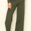 Clothing * | Beautiful Chic Side Wide Leg Pants Hunter Green