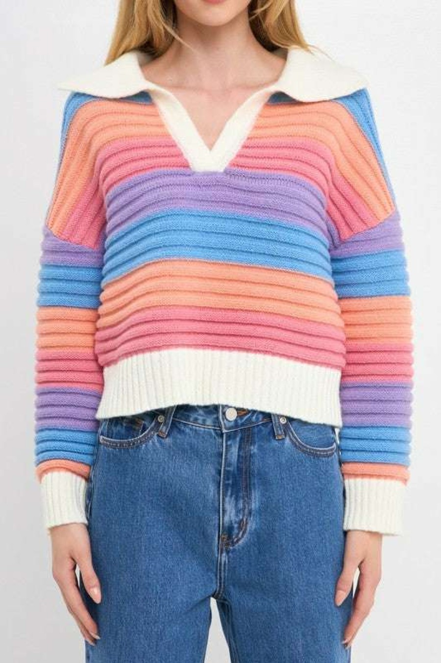 Clothing * | Beautiful English Factory: Rainbow Sherbert Top