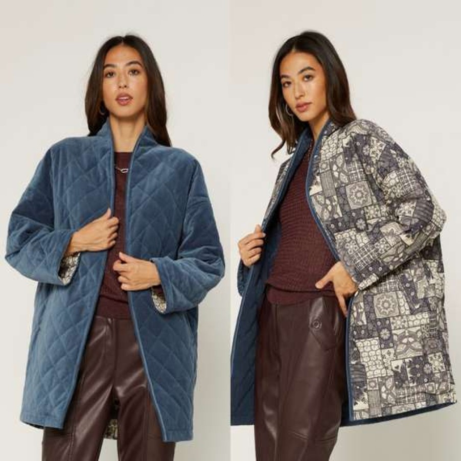 Clothing * | Fine Night Moves Quilted Reversible Jacket