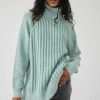 Clothing * | Fair Free People: Big City Turtleneck Sea Spruce