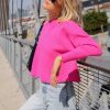 Clothing * | Hottest Hollywood Sweater Fuchsia