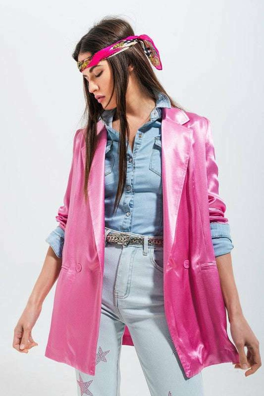 Clothing * | Hottest I Want Candy Blazer Bubblegum Pink