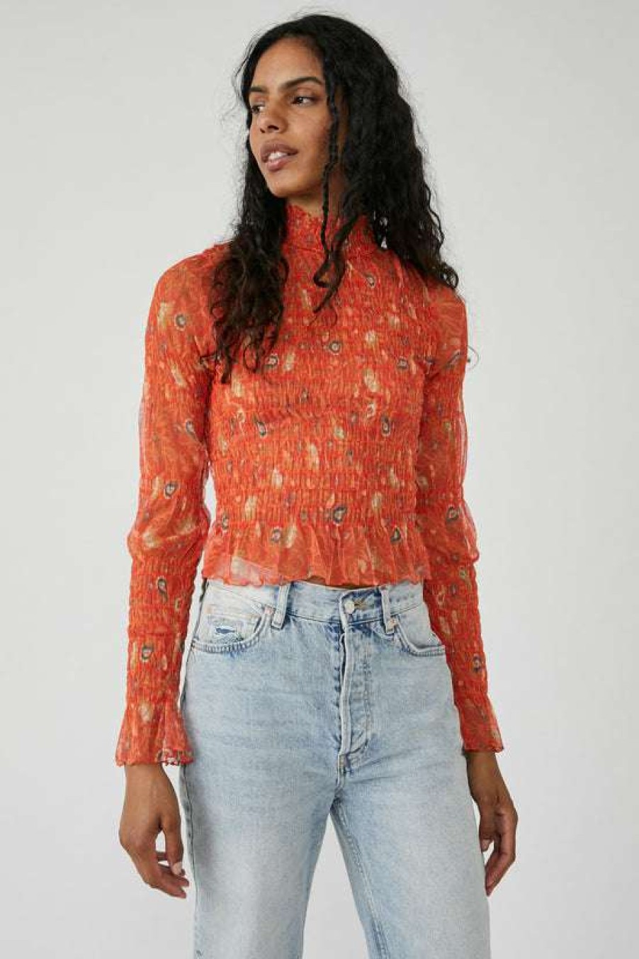 Clothing * | Diaphanous Free People: Hello There Top Grenadine