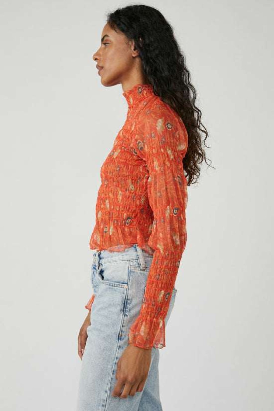 Clothing * | Diaphanous Free People: Hello There Top Grenadine