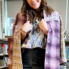 Clothing * | Diaphanous Ultimate Mixer Jacket Mauve Plaid