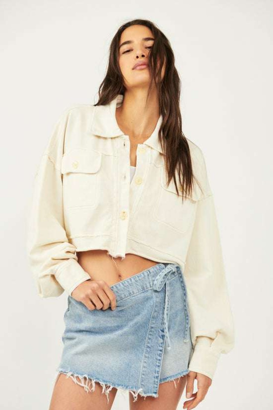 Clothing * | Authentic Free People: Saturday Shirt Jacket Lazy Bones