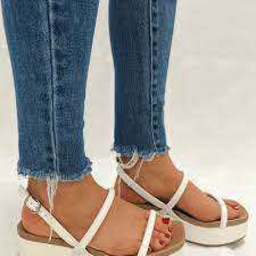 Shoes * | Unordinary Chinese Laundry: Skippy Strappy Platform Perfect White