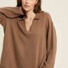 Clothing * | Unordinary Tommy Polo Sweater Mocha