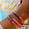 Accessories * | Exceptional Budhagirl: Pink Three Kings All-Weather Bangles (Set Of 3)