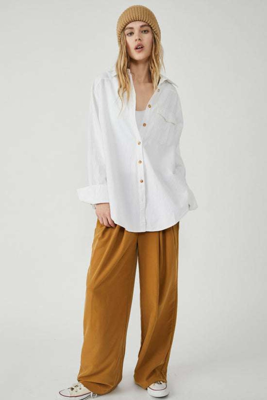 Clothing * | Unique Free People: Manchester Solid White