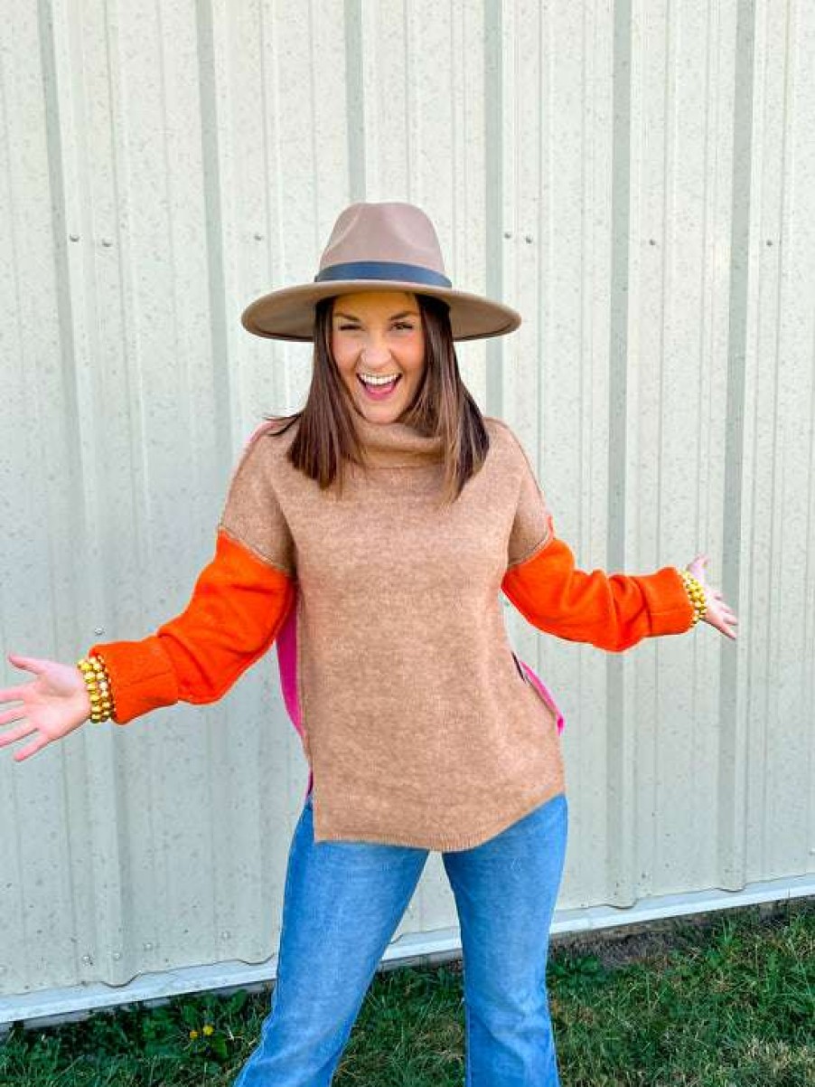 Clothing * | Unique Palm Springs Colorblock Sweater