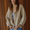 Clothing * | Hottest Free Fallin' Quilted Dolman Jacket Taupe