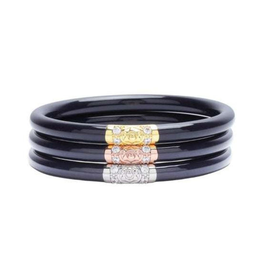 Accessories * | Latest Budhagirl: Navy Three Kings All-Weather Bangles (Set Of 3)