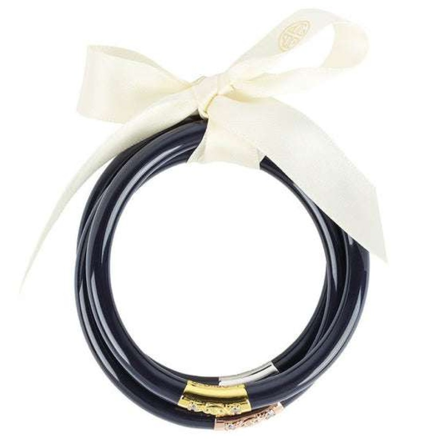 Accessories * | Latest Budhagirl: Navy Three Kings All-Weather Bangles (Set Of 3)