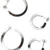 Accessories * | Beautiful Farrah B: Endless Silver Hoop Earrings