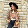 Clothing * | Exceptional Hayride Plaid Top Camel