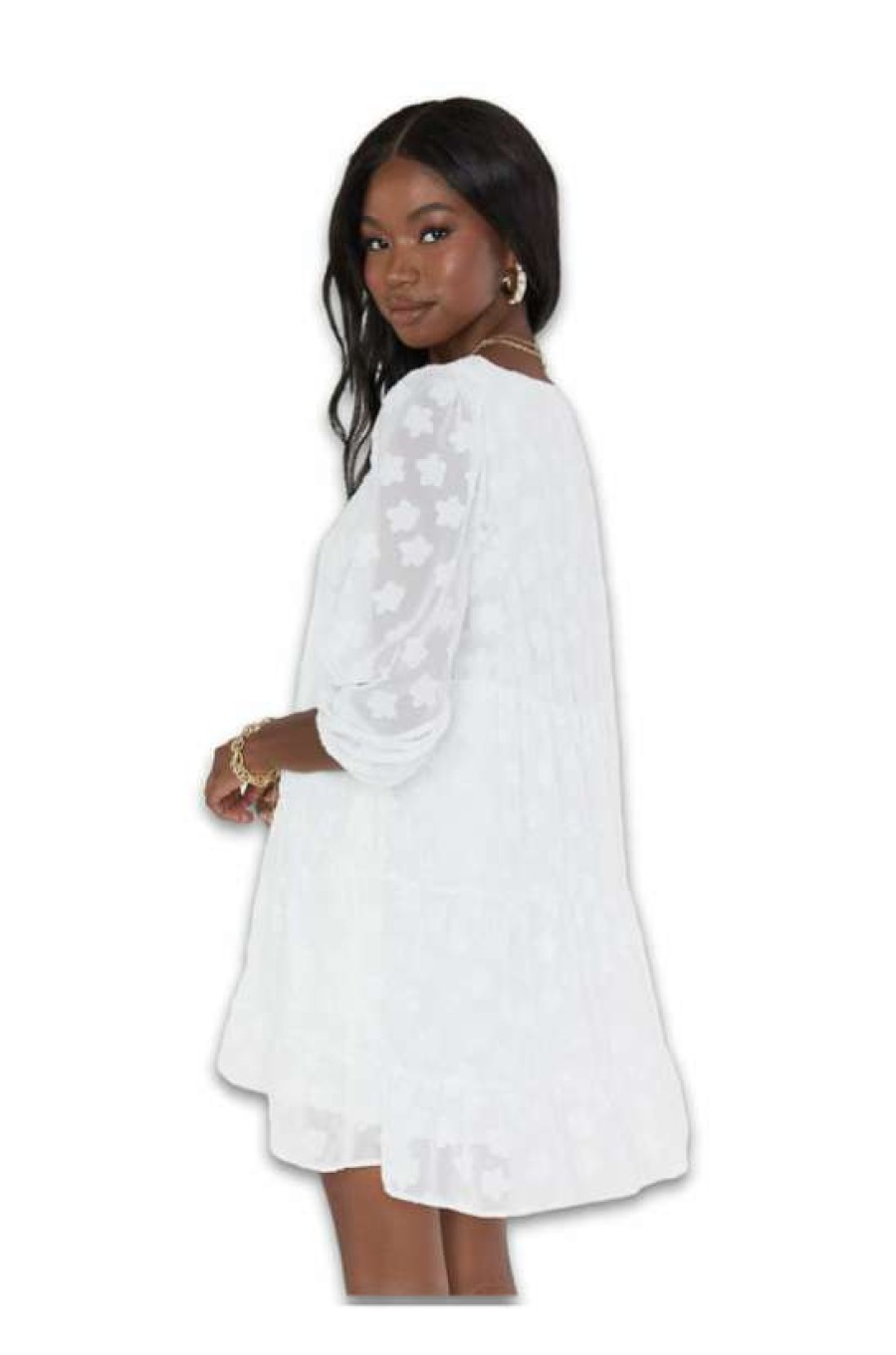 Clothing * | Fair Show Me Your Mumu: Portabella Dress White Daisy