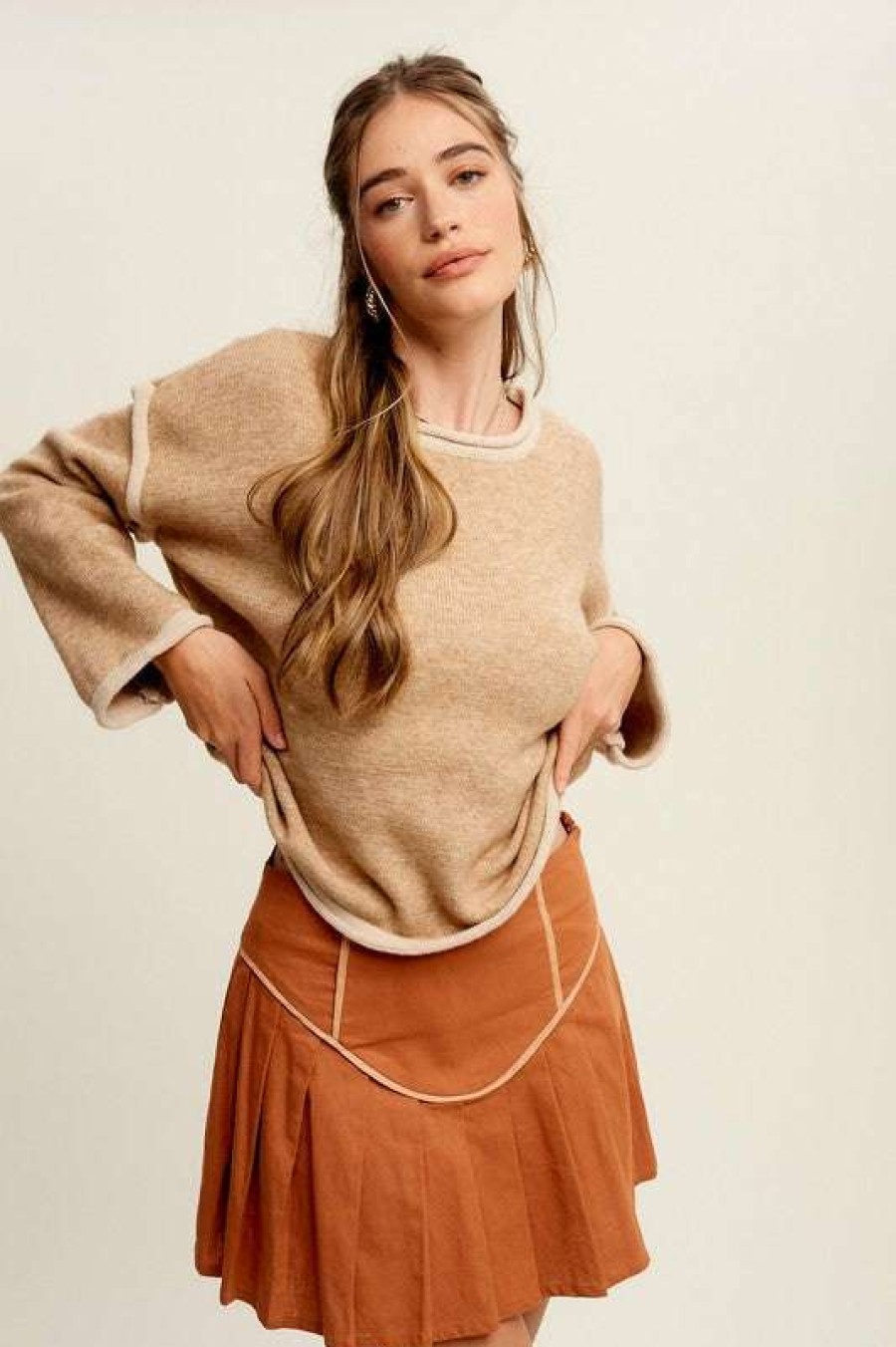 Clothing * | Comely Good Life Sweater Taupe