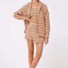 Clothing * | Exquisite Knight Houndstooth Shacket Camel