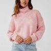 Clothing * | Particular Free People: Bradley Pullover Bubblegum