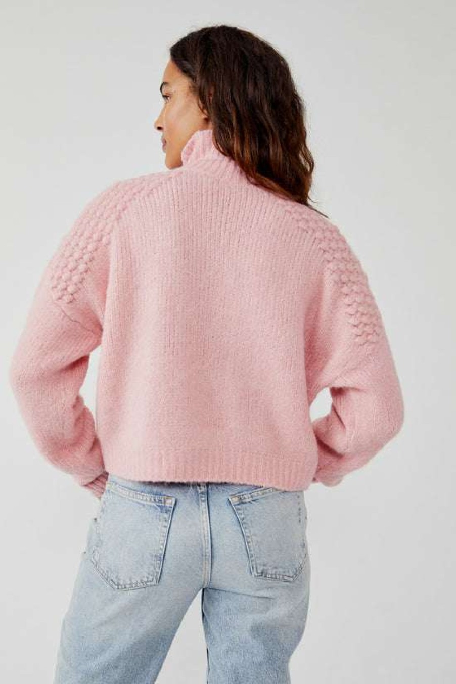 Clothing * | Particular Free People: Bradley Pullover Bubblegum